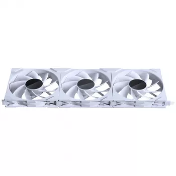 PHANTEKS NV Series NV7 E-ATX korpusas, grūdintas stiklas, ARGB - Baltas su M25 Gen2 PWM D-RGB 3 vnt. komplektu - Atvirkštinė mentė, 140 mm + DRGB rinkinys