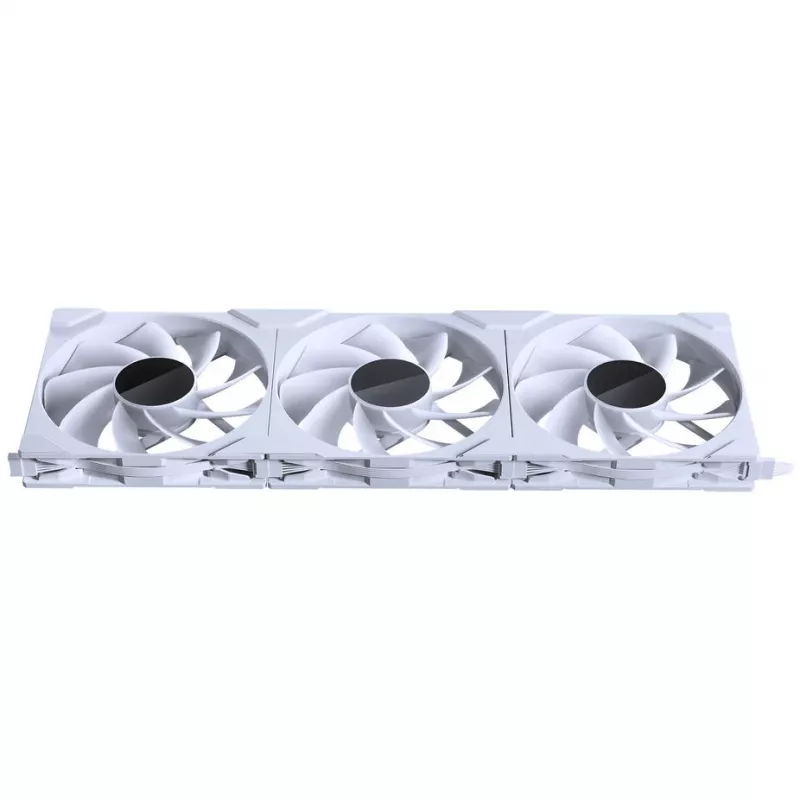 PHANTEKS NV Series NV7 E-ATX korpusas, grūdintas stiklas, ARGB - Baltas su M25 Gen2 PWM D-RGB 3 vnt. komplektu - Atvirkštinė mentė, 140 mm + DRGB rinkinys