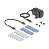 DeLOCK 42027 pilkas M.2 NVMe SSD korpusas su USB Type-C 10 Gbit/s