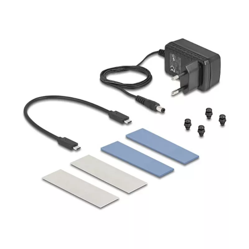 DeLOCK 42027 pilkas M.2 NVMe SSD korpusas su USB Type-C 10 Gbit/s