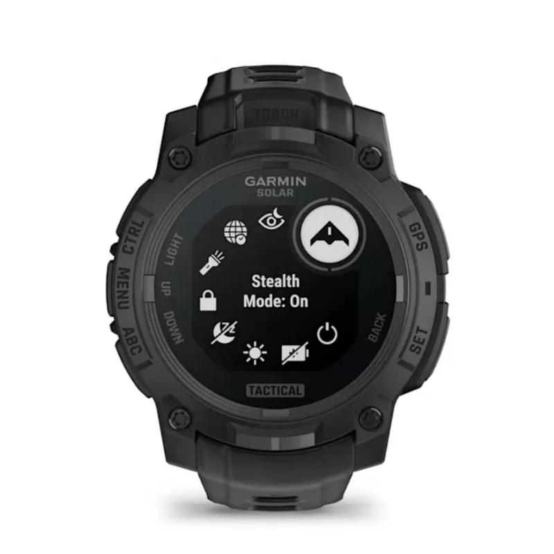 Išmanusis laikrodis GARMIN Instinct 3 45mm Solar Tactical Edition Black — 45 mm, saulės įkrovimas, GPS, širdies ritmo matuoklis