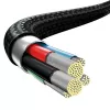 Baseus Rapid 3-in-1 USB laidas 1,5 m USB A / USB-C, Micro USB, Lightning juodas