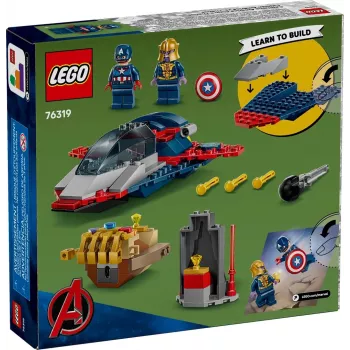 LEGO Marvel Super Heroes Captain America Thanos 76319 konstruktorius – 107 dalių, 2 minifigūrėlės, nuo 4 metų