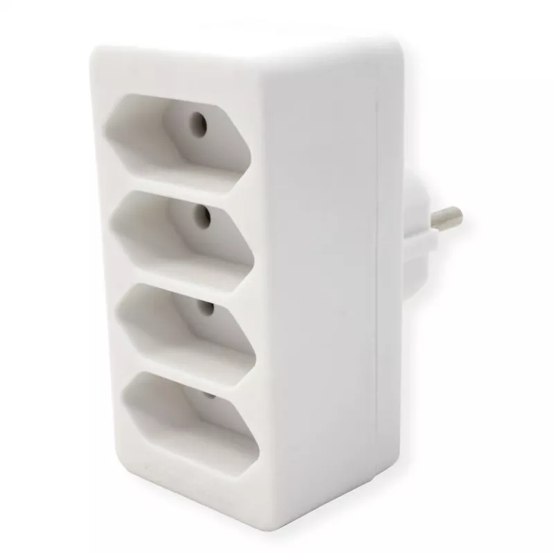 Bachmann 921.273 ilgintuvas su 4 kištukiniais lizdais, balta PVC