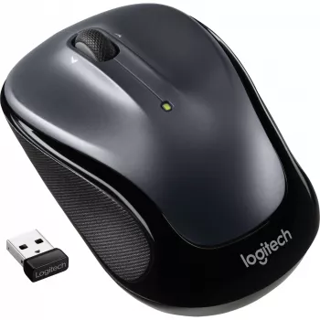 Pelė LOGITECH M325s, optinė, 5 mygtukai, belaidė 2.4 GHz, USB imtuvas, tamsiai pilka