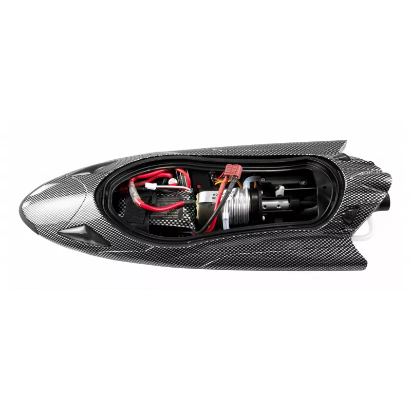 Radijo bangomis valdomas greitaeigis kateris Amewi Stingray Jet Drive 335mm RTR, anglies pluošto išvaizda