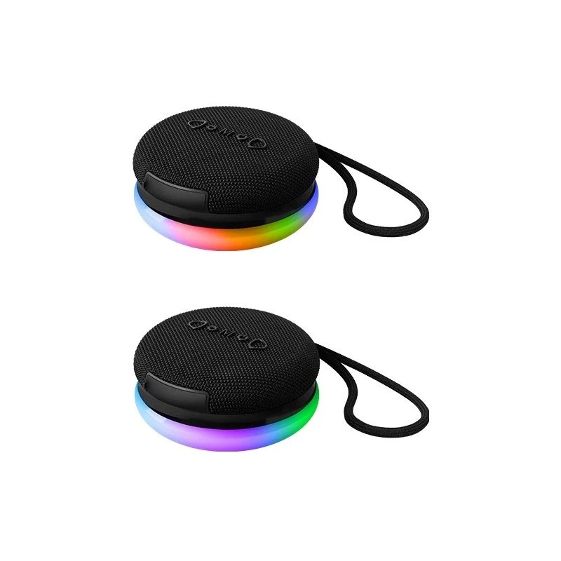 Nešiojamas Bluetooth garsiakalbis DEFENDER ENJOY 40 — 7 W RMS, Bluetooth 5.3, LED apšvietimas, LiPo baterija, 9 h, juodas