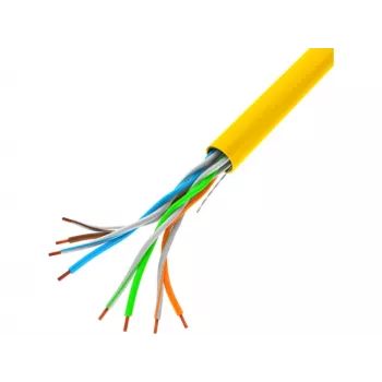 LANBERG LAN kabelis LCU5-10CC-0305-Y U/UTP Cat5e 305 m, 24 AWG CCA, geltonas