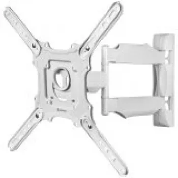 Sieninis TV laikiklis ONKRON M4-W 32–65 col. (81–165 cm), pasukamas ir pakreipiamas, VESA iki 400×400, max 35 kg, baltas