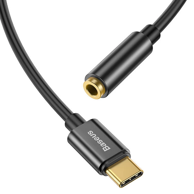 Adapteris Baseus CATL54-01 Type-C į 3,5 mm juodas