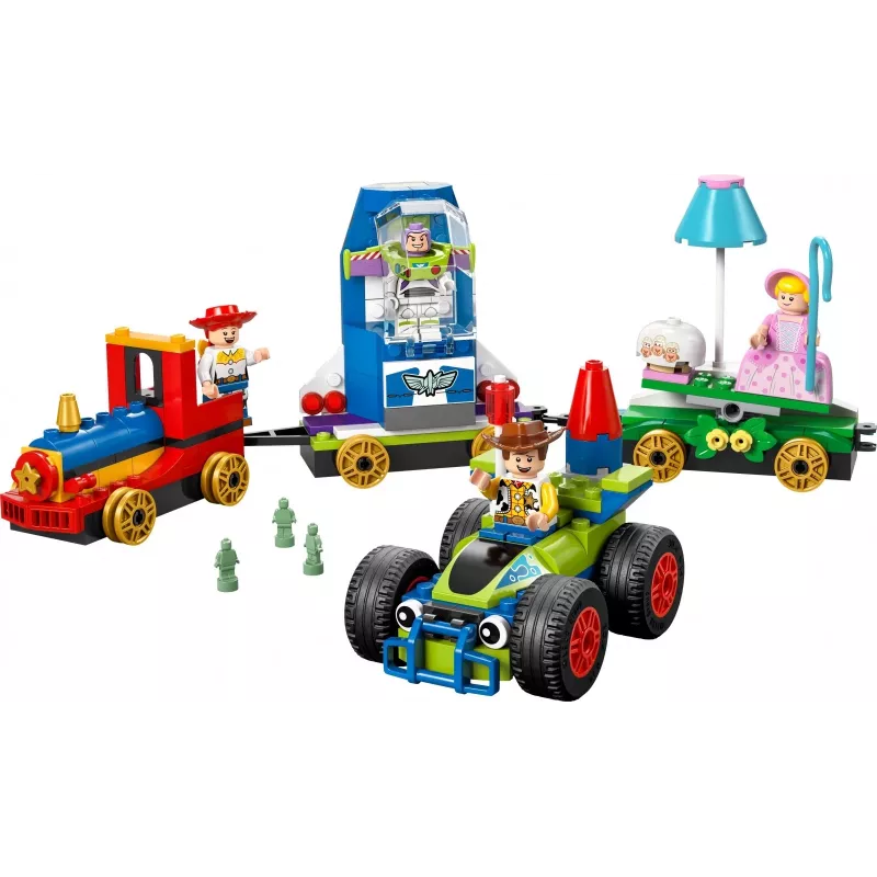 LEGO Disney Toy Story šventinis traukinys ir RC automobilis 43264 – 206 dalių, 4 minifigūrėlės, 4+ metai