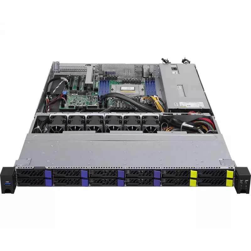 ASRock 1U8S4E-GENOA/2T serverio barebone SoC lizdas SP5 (LGA 6096) stelažas (1U)