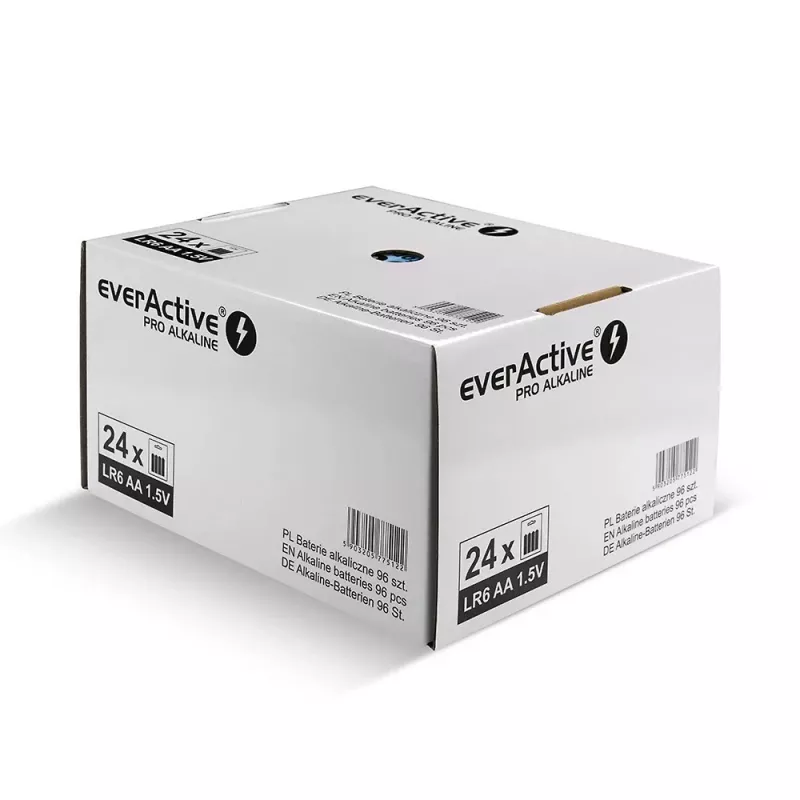 Šarminės baterijos everActive LR64BLPADIS — 96 vnt., AA dydžio