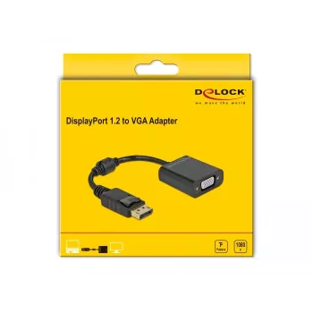 Adapteris DisplayPort 1.2 vyriškas į VGA moterišką DeLOCK 61006
