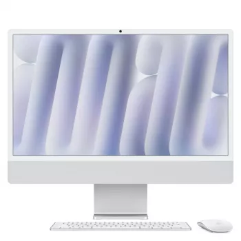 Apple 24 colių iMac su Retina 4.5K ekranu, Nano-texture stiklu: M4 lustas su 10 branduolių CPU ir 10 branduolių GPU, 256GB SSD, 16GB - Sidabrinis (MD3H4D/A)
