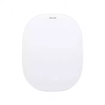 Virtuvinės elektrinės svarstyklės ZWILLING Enfinigy sidabrinė balta – 10 kg talpa, 1 g tikslumas, LCD ekranas
