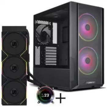 Lian Li LANCOOL 216 korpuso rinkinys + HYDROSHIFT II LCD-C 360TL AiO - juoda