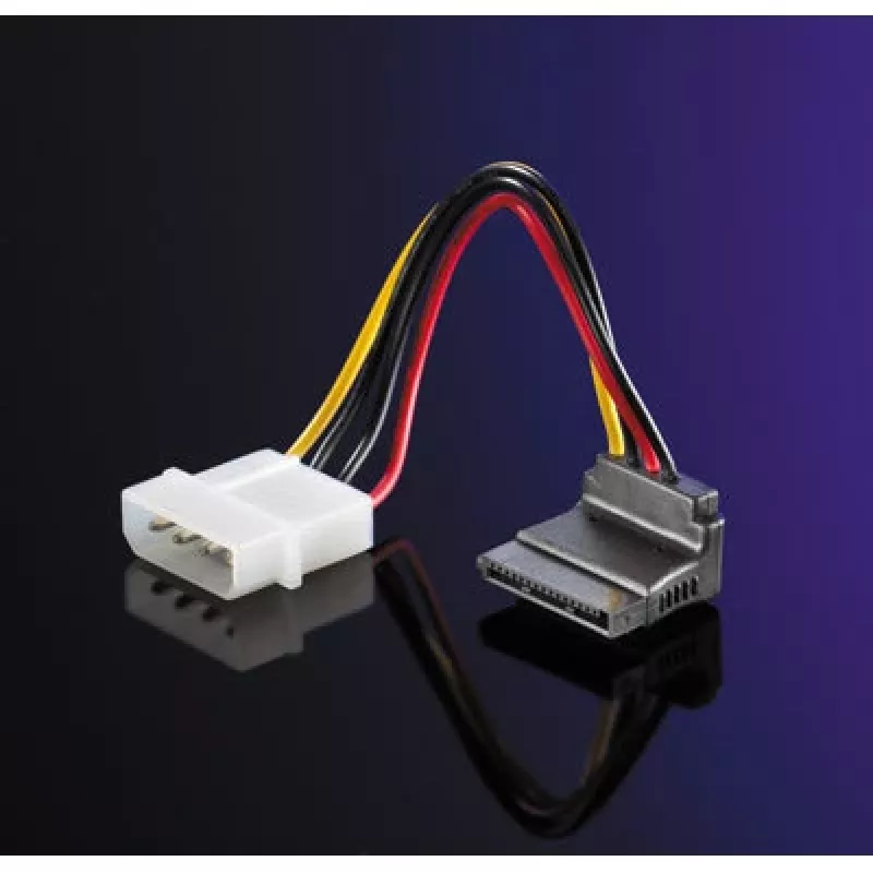 ROLINE adapterio laidas 4 pol. HDD / SATA, kampinis (11.03.1061)