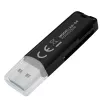 Kortelių skaitytuvas SAVIO AK-64 USB 3.2 Gen 1 Type-A, MicroSD lizdas, 5000 Mbit/s, juodas