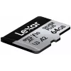 „Lexar“ 64 GB microSDXC atminties kortelė UHS-I Class 3 SILVER PLUS