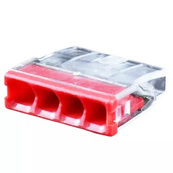 Universalus laidų jungtuvas Hismart EL240418 (4x 0,5-2,5 mm², 24 A, 450 V, 100 vnt.)