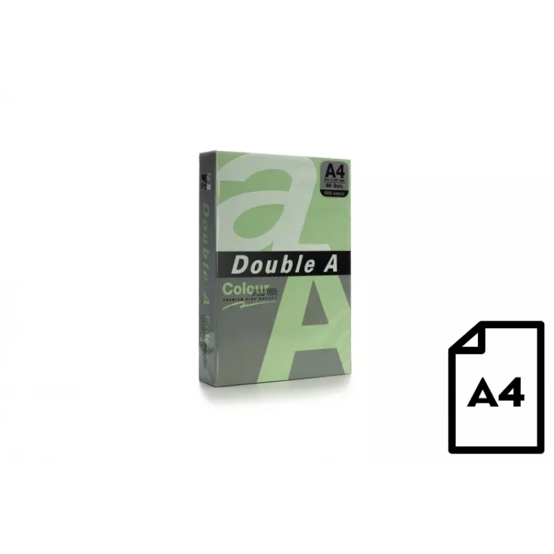 Spalvotas popierius Double A, 80g, A4, 500 lapų, Smaragdinis