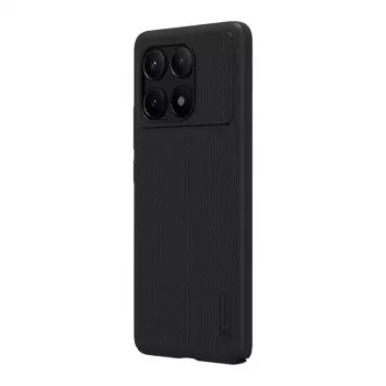 Apsauginis dėklas Nillkin Super Frosted Shield Pro, skirtas Xiaomi Redmi K70E / Poco X6 Pro 5G — juodas, kietas matinis neslystantis