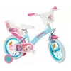 Vaikiškas dviratis Toimsa TOI1497 14 colių ratas, My Little Pony tema, nuo 4 iki 6 metų, 4 ratai, priekiniai/galiniai apkabiniai stabdžiai