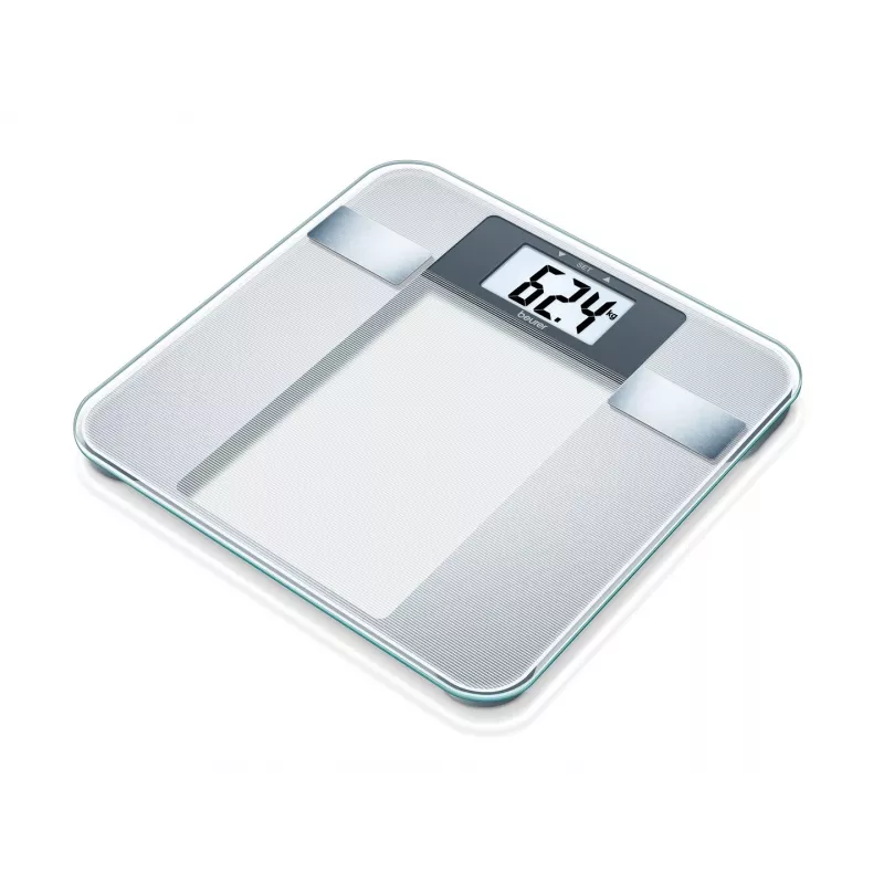 Beurer BG 13 Square Grey, Transparent – elektroninės asmeninės svarstyklės