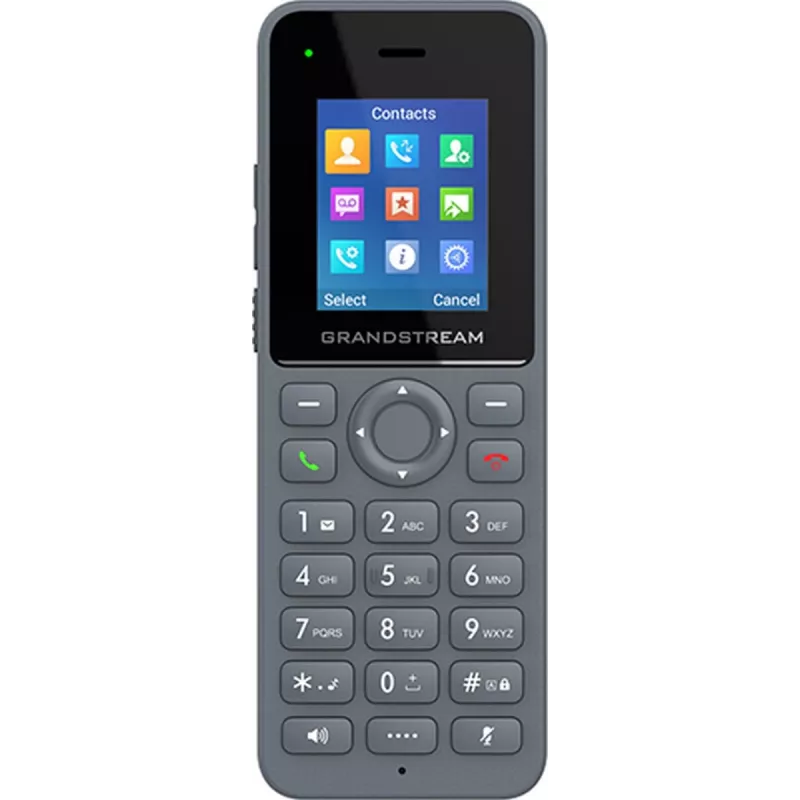IP telefonas Grandstream DP725 belaidis ragelis, pilka spalva, 1,8 colio TFT ekranas, 20 linijų, ličio jonų 1500 mAh