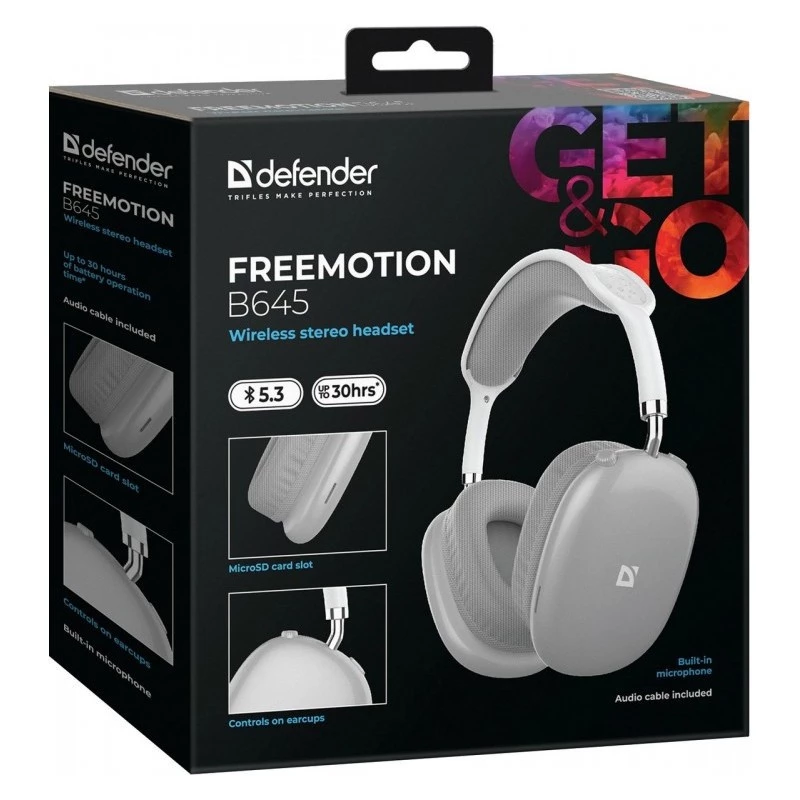 Belaidės ausinės ant galvos DEFENDER EEMOTION B645
