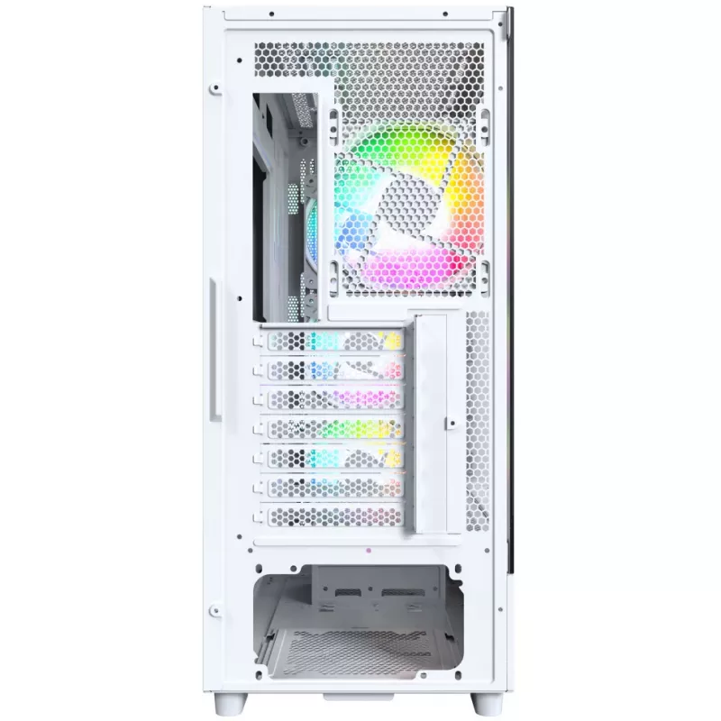 PC korpusas Montech X5 Midi Tower Baltas ATX 3x140mm ventiliatoriai