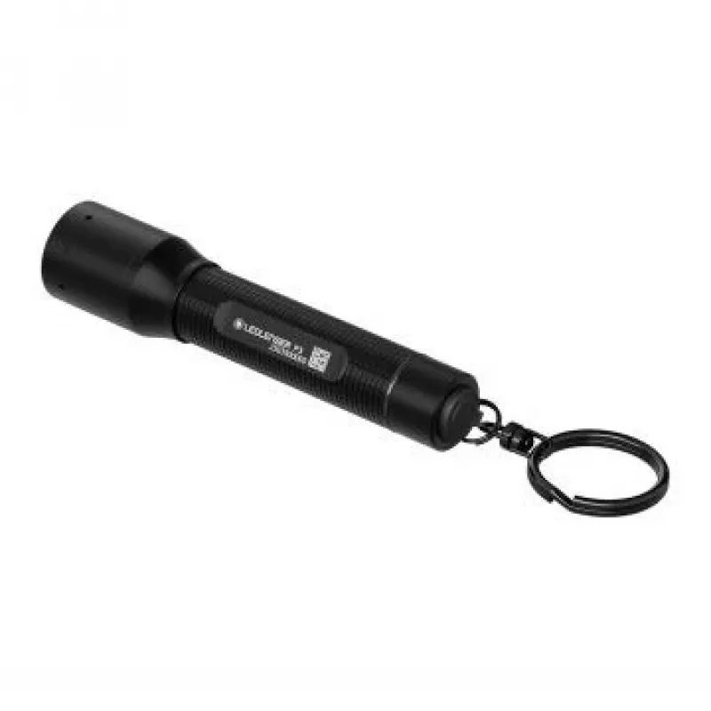 Rakto pakabukas žibintuvėlis Ledlenser P3 Black – kompaktiškas aliuminis LED žibintuvėlis su AAA baterija, iki 130 lm, IP54, 3 galios lygiai