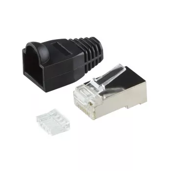 RJ45 kištukas Cat.6 ekranuotas LogiLink MP0022 juodas permatomas (100 vnt.)