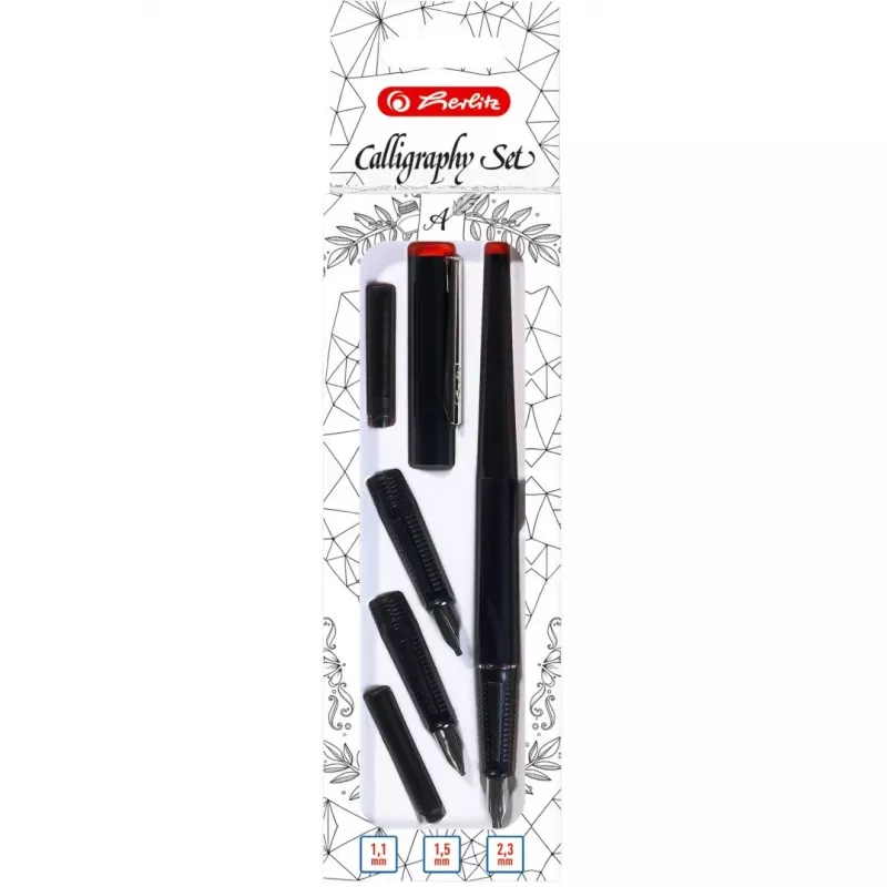 Kombinuotas rašiklių rinkinys Herlitz 8623001 juodas, 5 vnt.