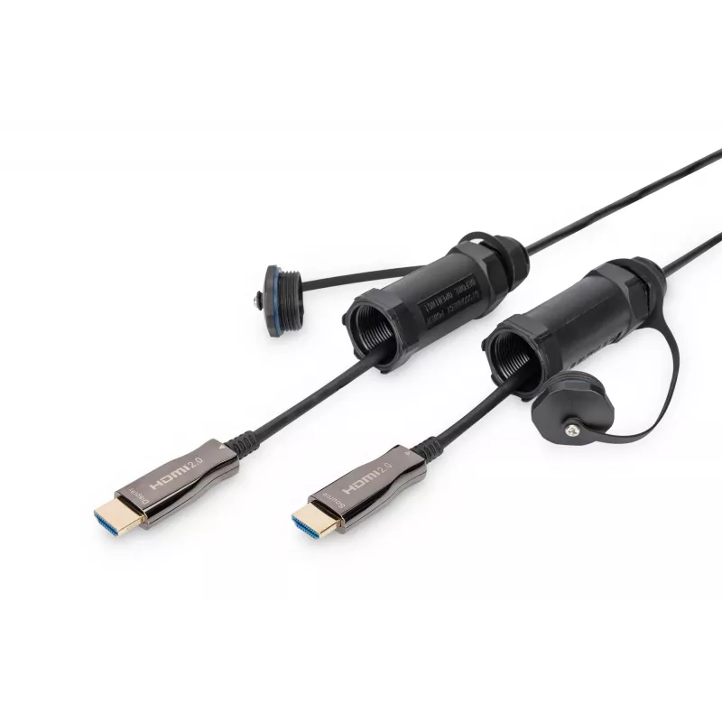 Digitus 4K HDMI AOC Armored jungiamasis kabelis 10 m 2.0 14.4 Gbit/s