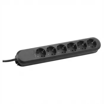 BACHMANN SMART ilgintuvas 6x įžemintas lizdas juodas 3m