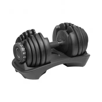 Reguliuojamas ketaus hantelis Rebel RBA-2303 – iki 24 kg, juodas, vientisas