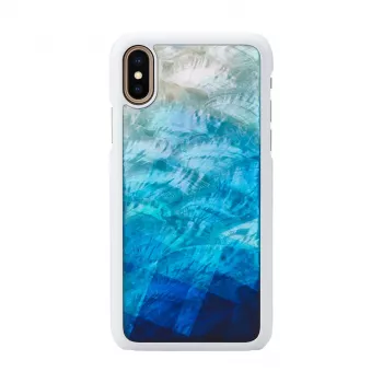 Dėklas išmaniesiems telefonams iKins, skirtas iPhone XS/S, mėlynas ežero su baltais akcentais