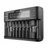 Įkroviklis everActive UC-800 AC 12V 3A – LiFePO4/LiPo/NiMH, AA/AAA/9V, iki 10 baterijų, 12 V įėjimas, ekranas, juodas
