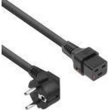 ACT maitinimo laidas CEE 7/7 (kampuotas) - C19 IEC Lock juodas 2 m, EL262S