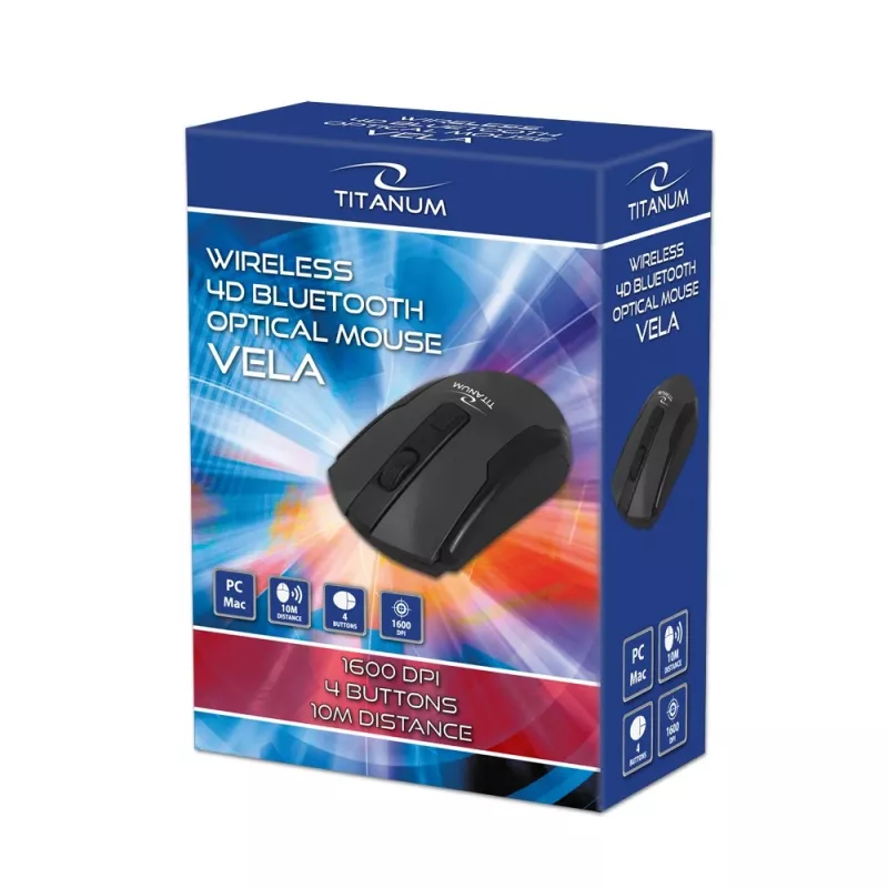 Pelytė Esperanza TM123 Bluetooth belaidė 4D Vela juoda