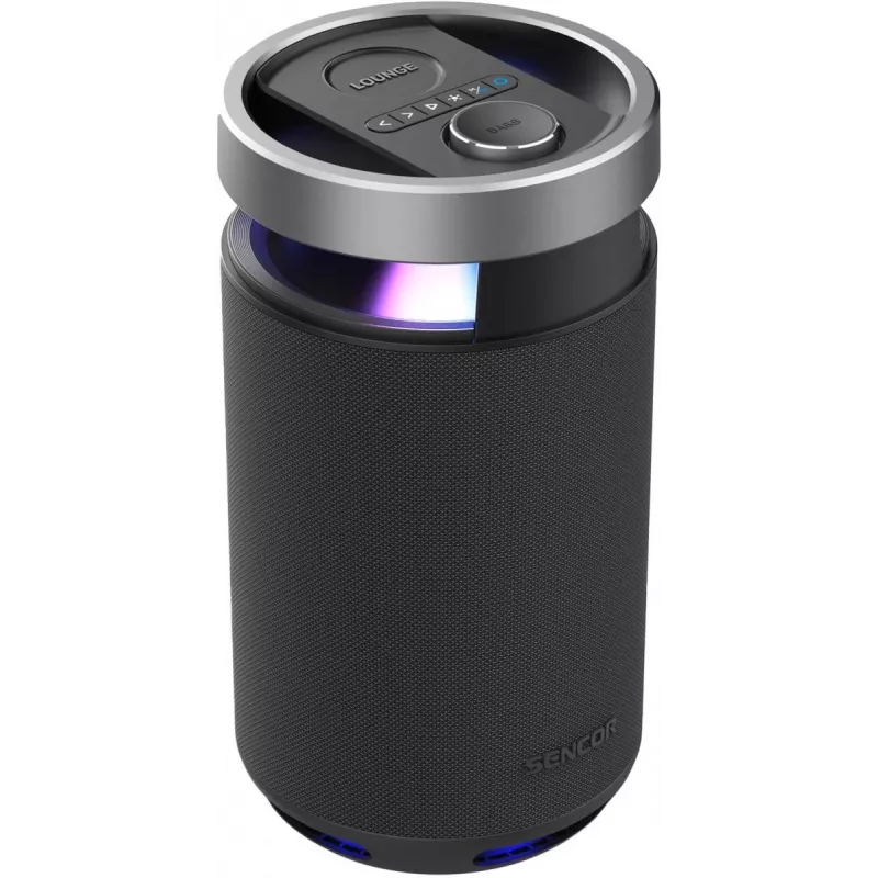 Nešiojamas Bluetooth garsiakalbis SENCOR Resonex Lounge 130W, IPX7 vandeniui atsparus, TWS, LED apšvietimas