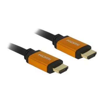 DeLOCK HDMI kabelis HDMI (M) į HDMI (M) 50 cm, triguba izoliacija, juodas/auksinis, 8K palaikymas