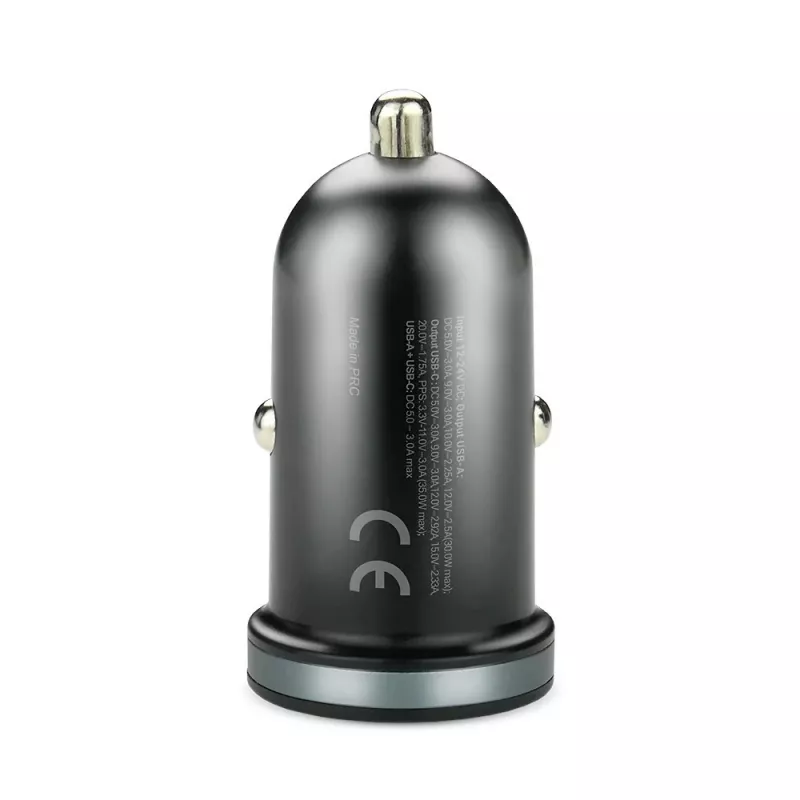 Automobilinis įkroviklis everActive CC-30Q QC3.0 35W — 1x USB-A, 1x USB-C, greitas įkrovimas