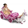 Huffy Electric Disney Princess vežimas su arkliuku 6 V rožinis