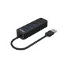 UNITEK uHUB Q4 USB 3.2 Gen 1 (3.1 Gen 1) Type-A 5000 Mbit/s Juodas