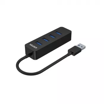 UNITEK uHUB Q4 USB 3.2 Gen 1 (3.1 Gen 1) Type-A 5000 Mbit/s Juodas