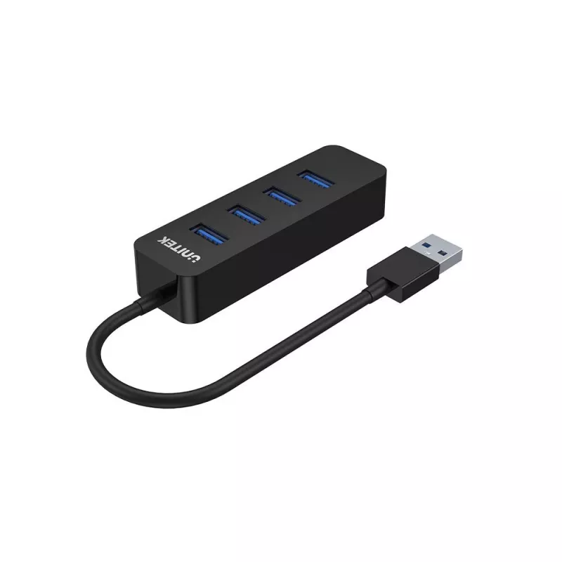 UNITEK uHUB Q4 USB 3.2 Gen 1 (3.1 Gen 1) Type-A 5000 Mbit/s Juodas