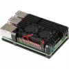 JOY-IT RPI CASE ALU07F - Dėklas Raspberry Pi 4, aliuminis, ventiliatorius, juodas (RB-ALUCASEP4+07FAN)